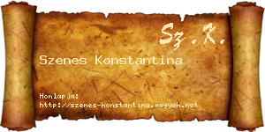Szenes Konstantina névjegykártya